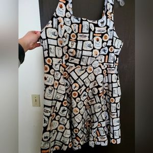 Retrolicious Halloween ticket print dress